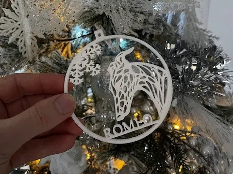 Greyhound Christmas Ornament
