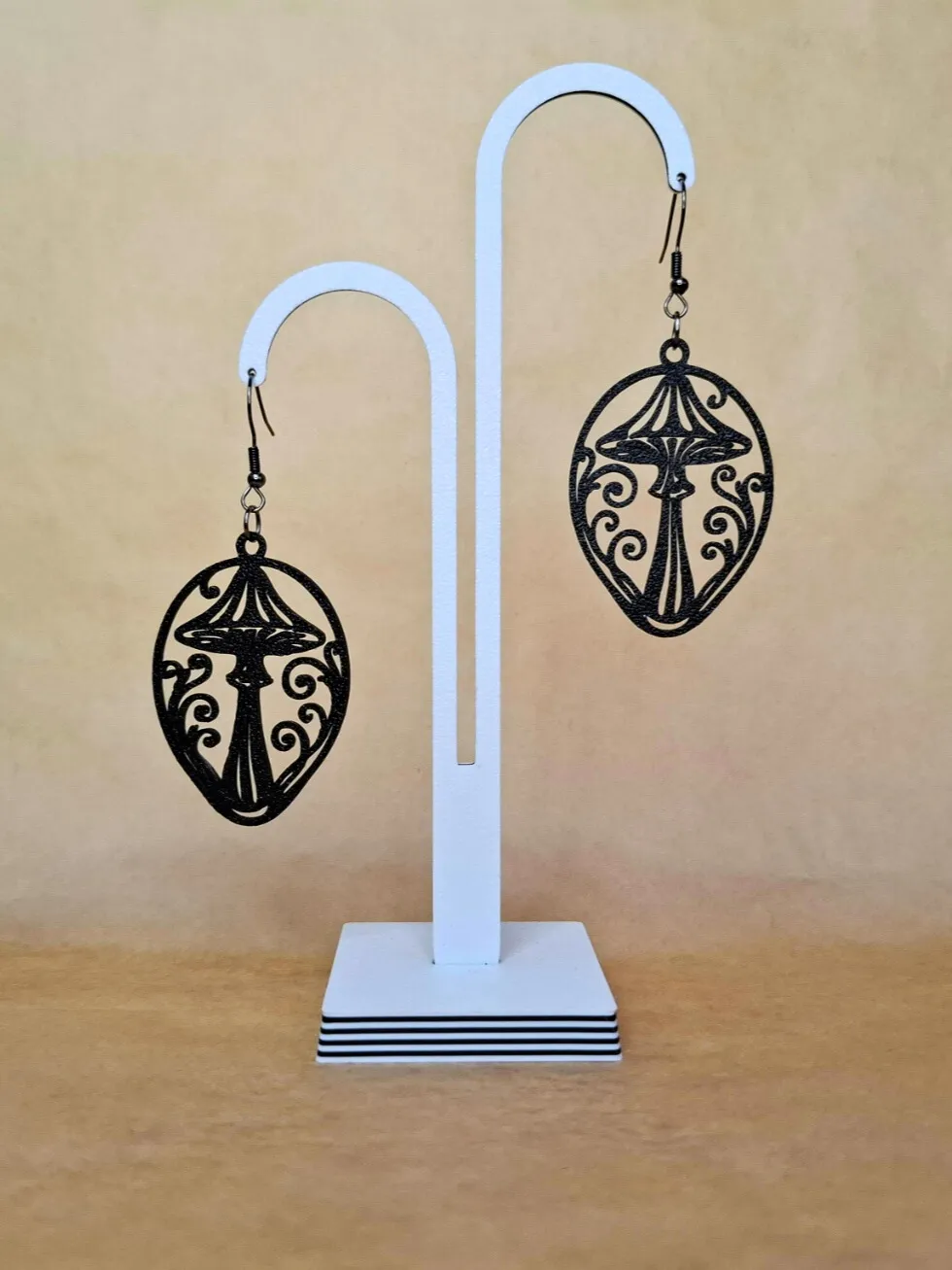 Mystic Mushroom Filigree Earrings view 2