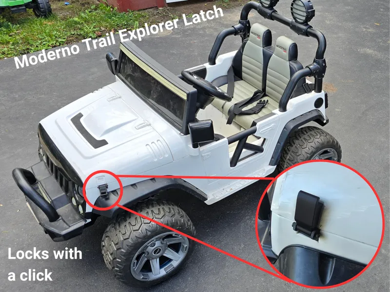 Moderno Kids Trail Explorer / Jeep Hood Latch