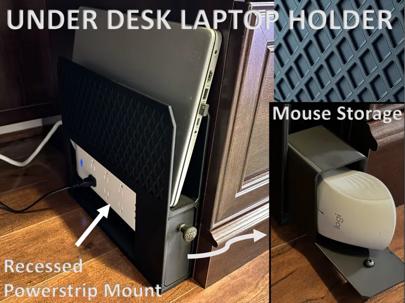 Under Desk Laptop Storage