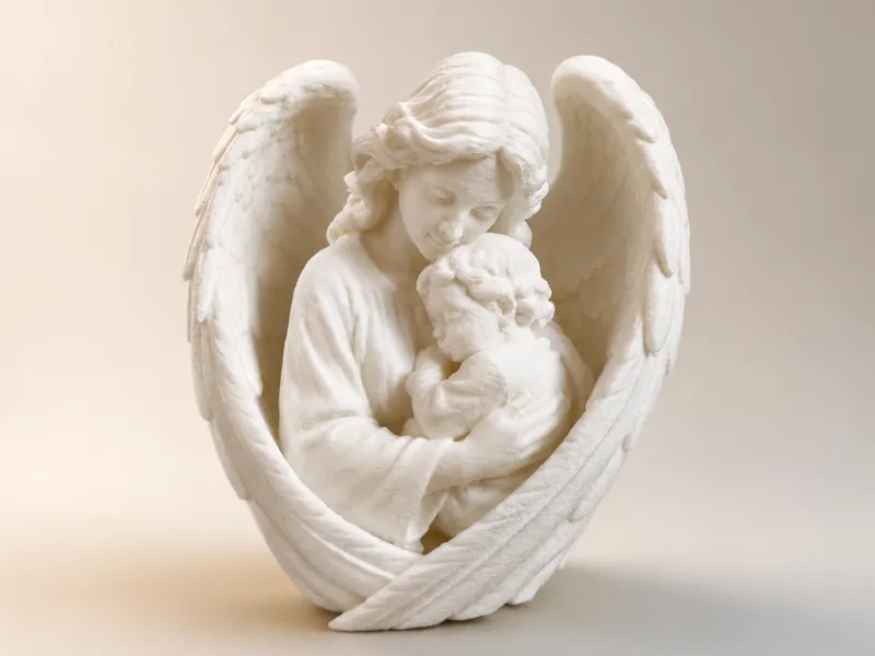 Guardian Angel Embracing Child