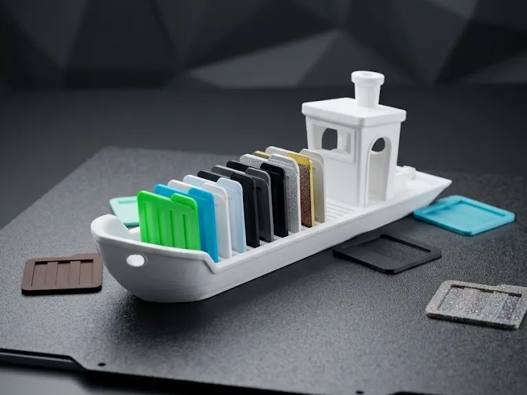 Benchy Cargo Swatch Holder - Filament Display