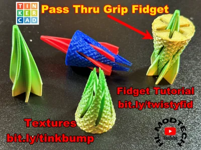 Tinkercad Twisty Grip Pass Thru Fidget