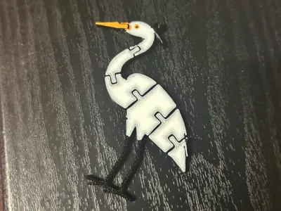 Flexible Heron Keychain