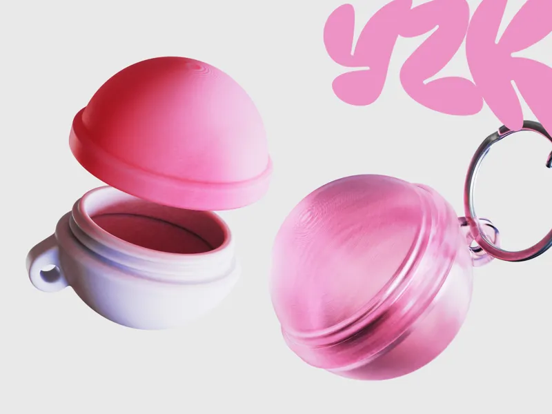 Lollipop Keychain Container Y2K