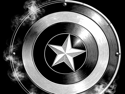 Captain America Shield HueForge – 150x150mm