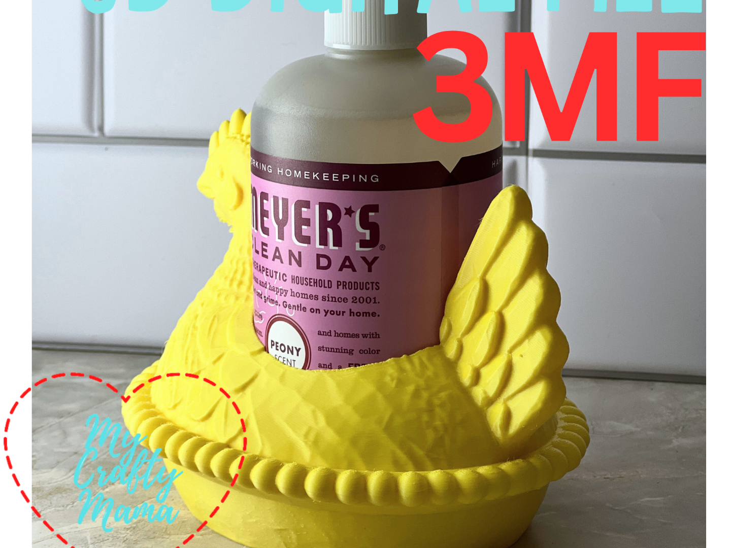 Hen on Nest fits Mrs Meyers 12.5oz soap