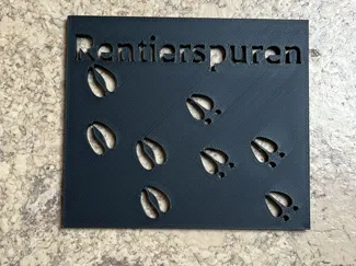 Schablone Rentierspuren