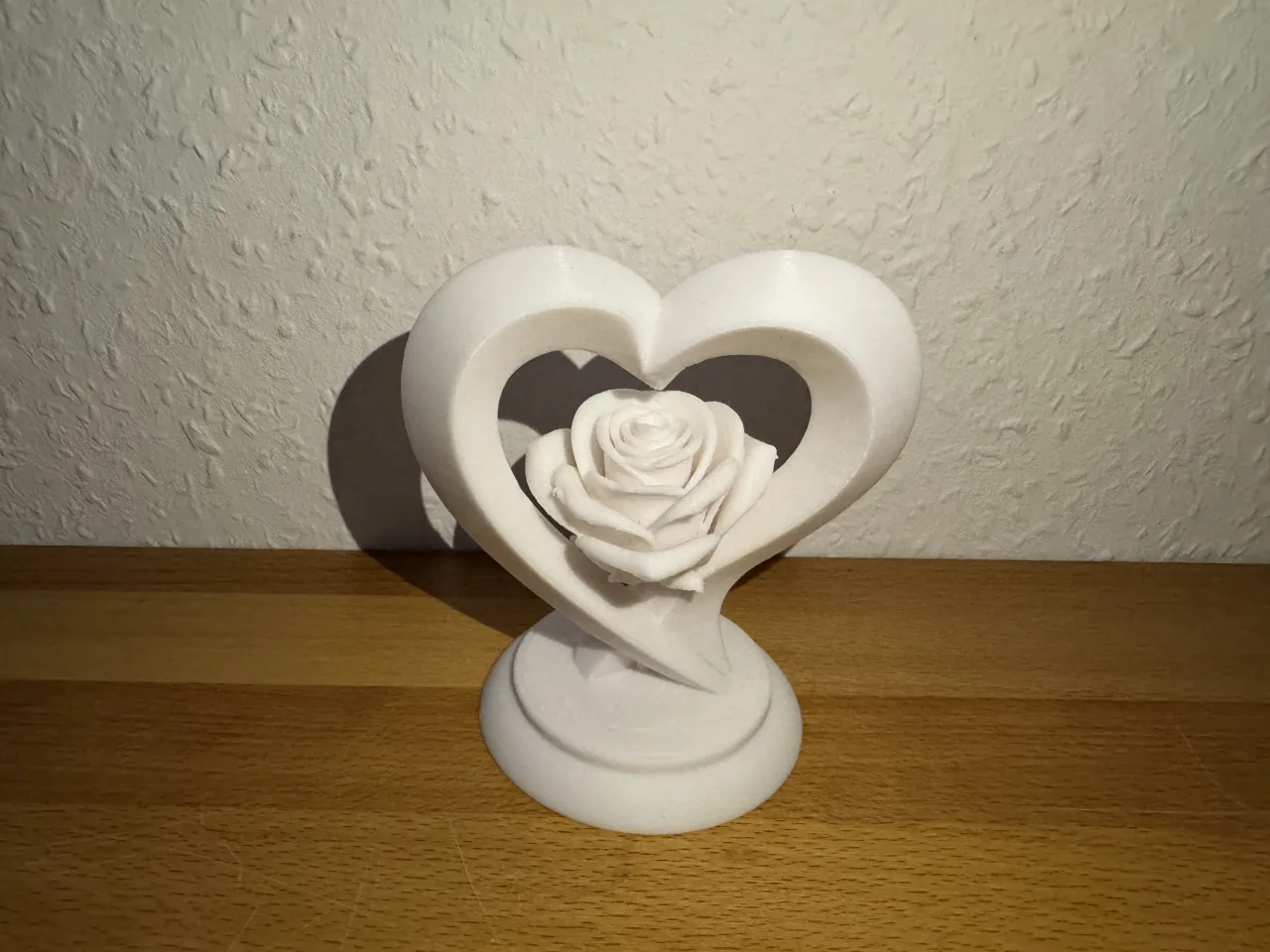 Herz mit Rose Skulptur view 2