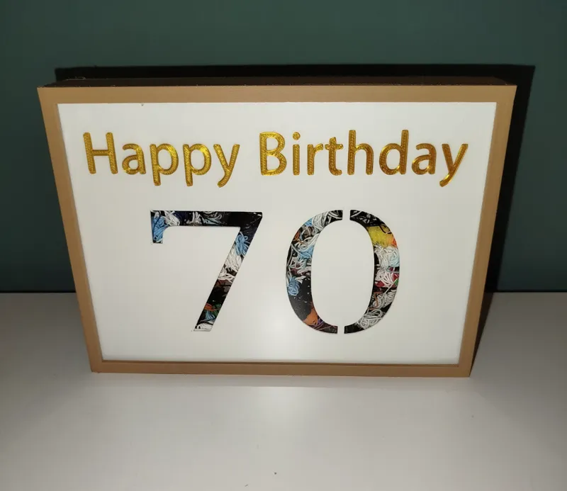 70th Birthday Face Plate for Poop Shadow Box