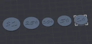 US Size Coins with Custom Top