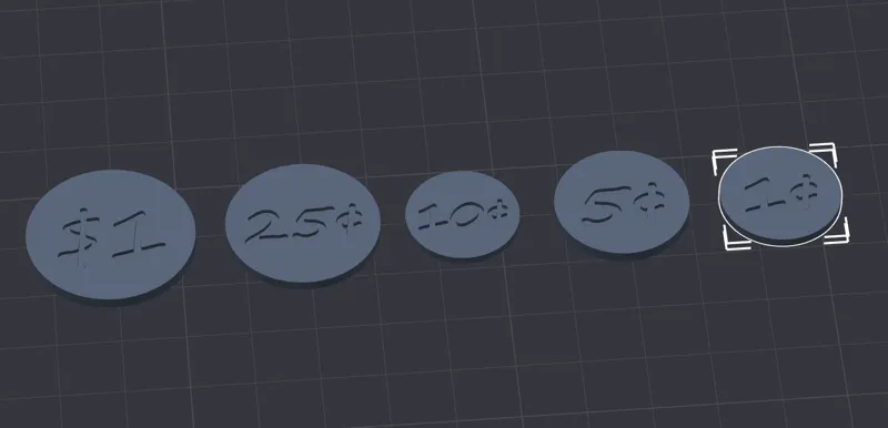 US Size Coins with Custom Top