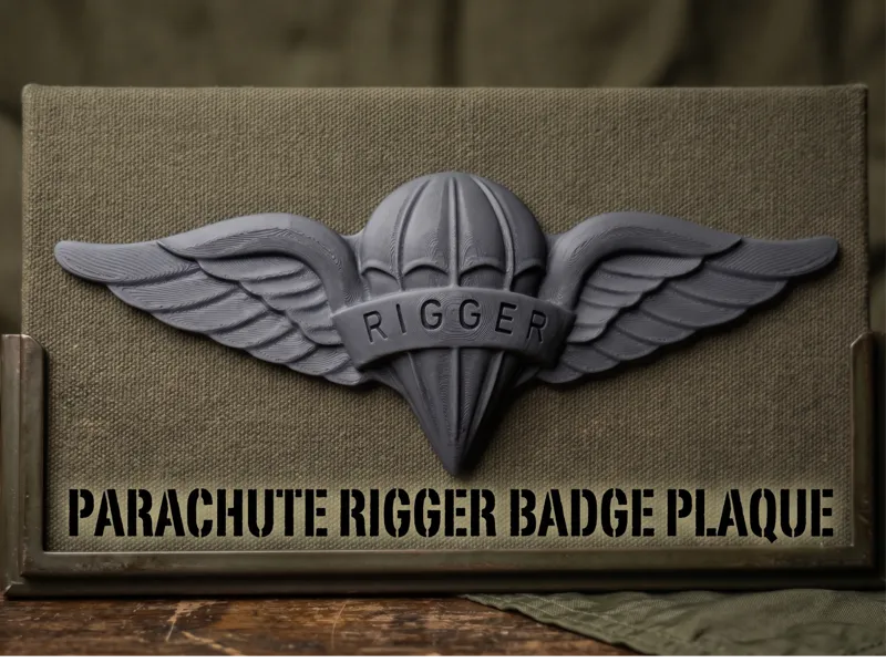 US Army Parachute Rigger Badge Plaque