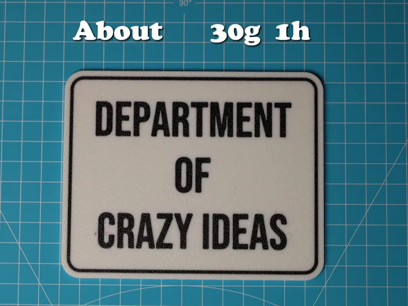 Office Sign "Department Of Crazy Ideas"
