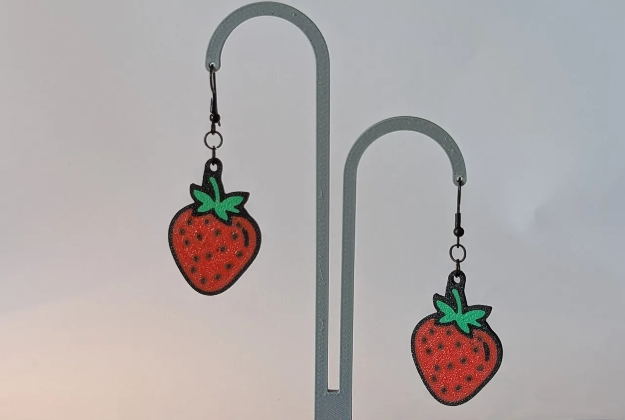 Fresh and Sweet Strawberry Earrings view 4