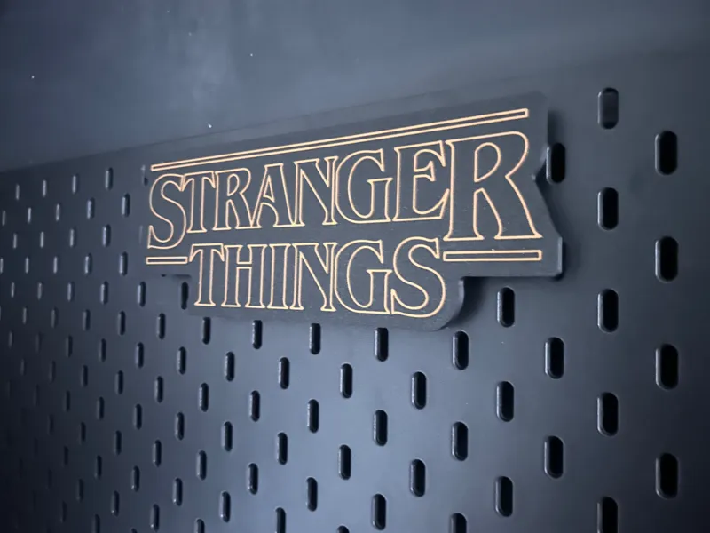 Stranger Things sign, IKEA SKÅDIS board accessory