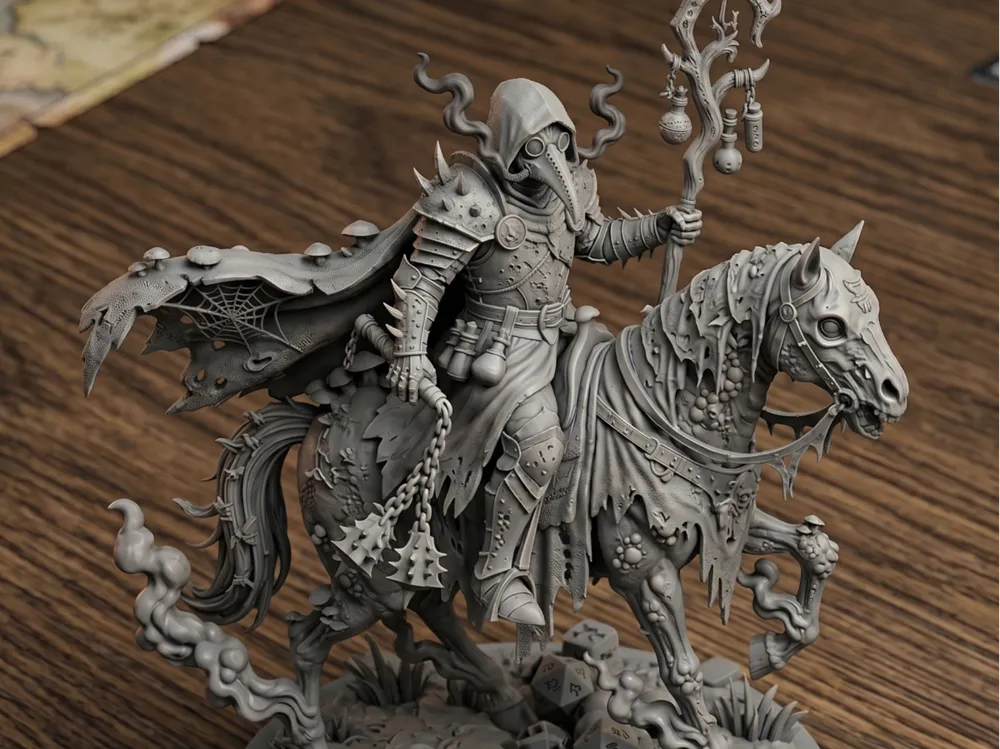 Pestilence Rider Apocalypse Rider Pestilence - Free 3D Print Model - MakerWorld