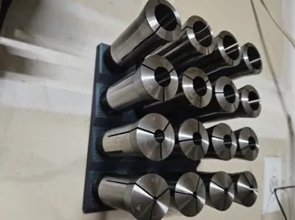 5C Collet Holder Rack, Wall Mounted, 16 collets.