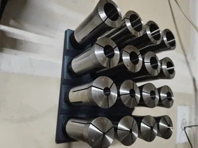 5C Collet Holder Rack, Wall Mounted, 16 collets.