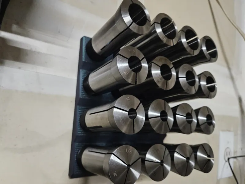 5C Collet Holder Rack, Wall Mounted, 16 collets.