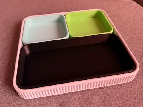 Modern Japandi trays, keys, control, interlocking