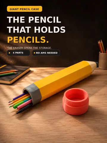 Caja o estuche: The Pencil That Holds Pencils – Giant Pencil Case — vista de referencia 2