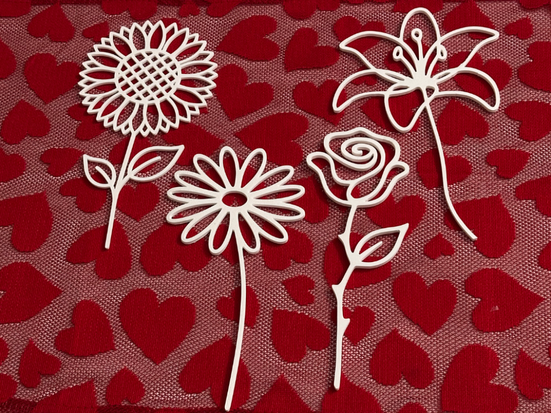 Set fiori minimalisti - Line art 