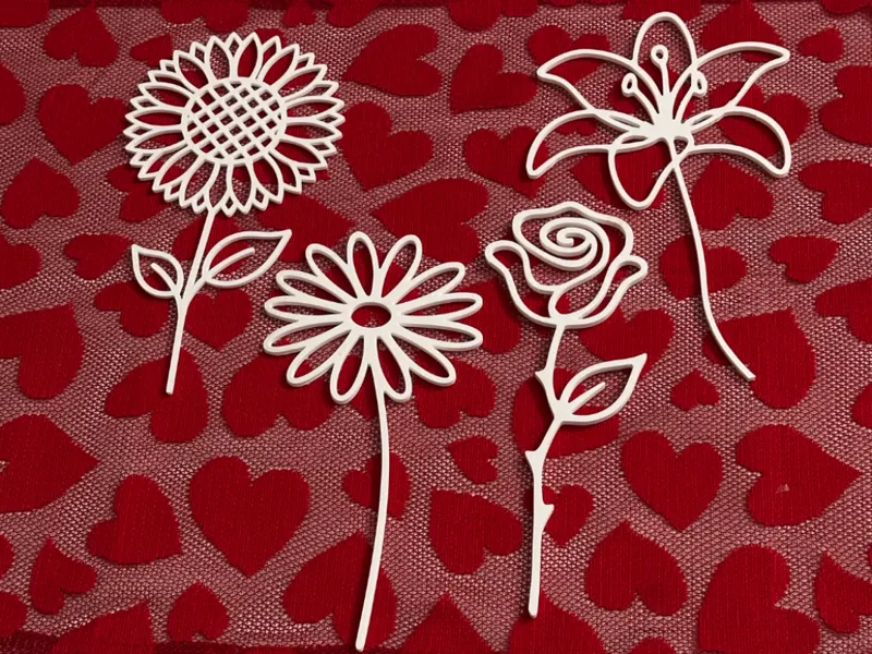 Set fiori minimalisti - Line art 
