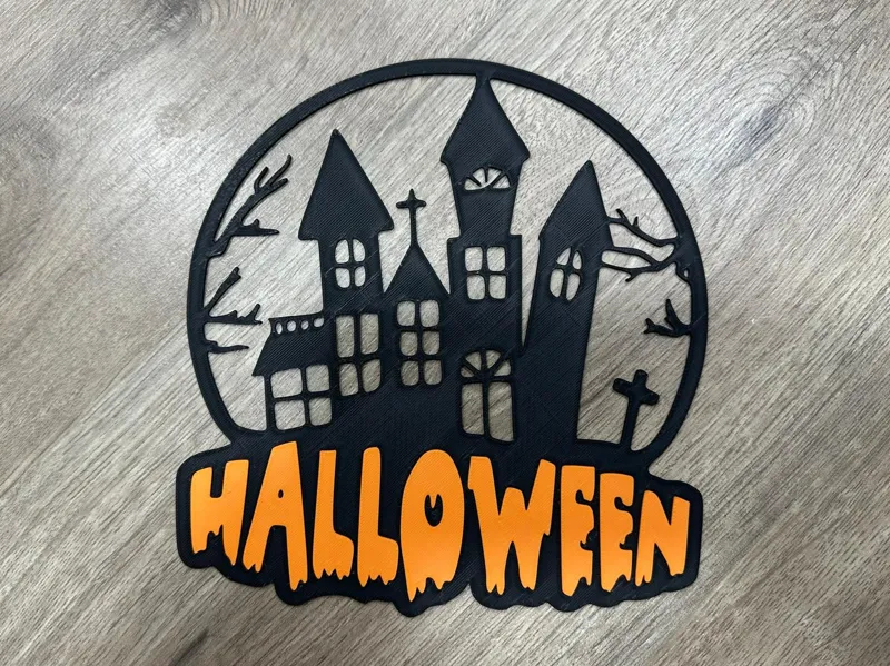 Halloween House with orange name