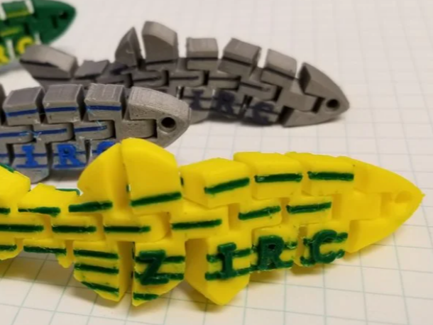 Articulated Flexi-Fish: Customizable Multi-Color 