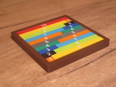 Colorful Math Puzzle for Kids