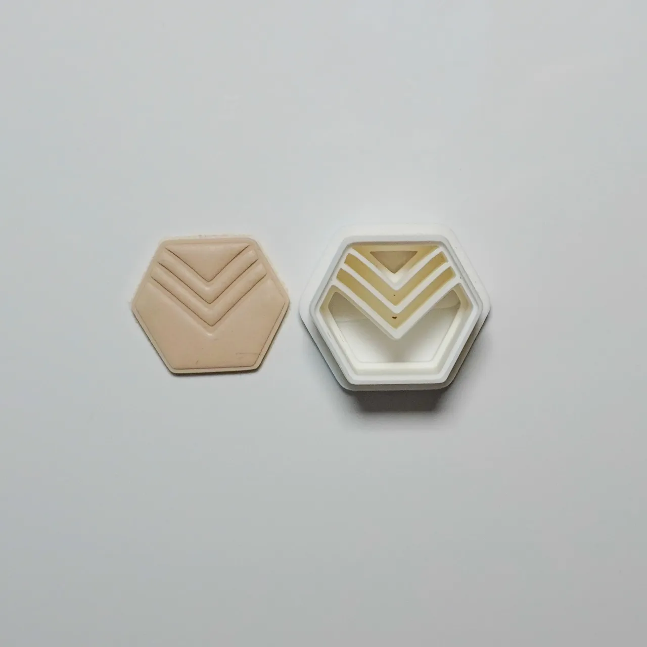 Hexagonal Polymer Clay Cutter Earrings Necklace view 2