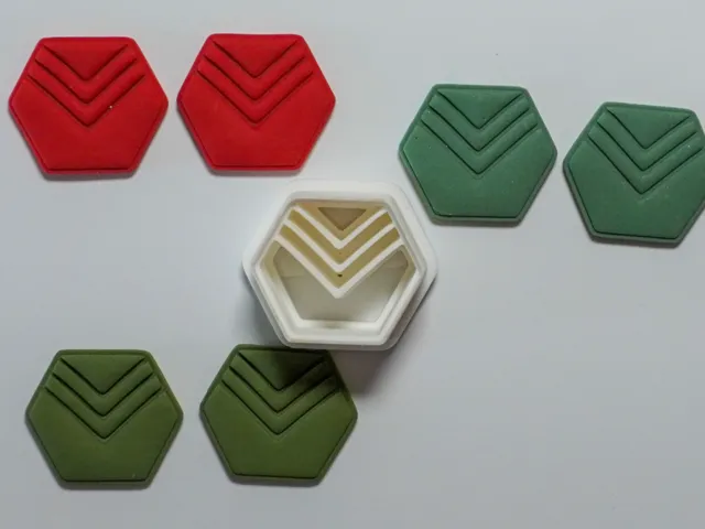 Hexagonal Polymer Clay Cutter Earrings Necklace