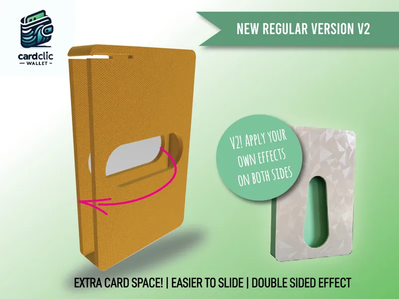 CardClic V2 Horizontal Easy Wallet for more cards