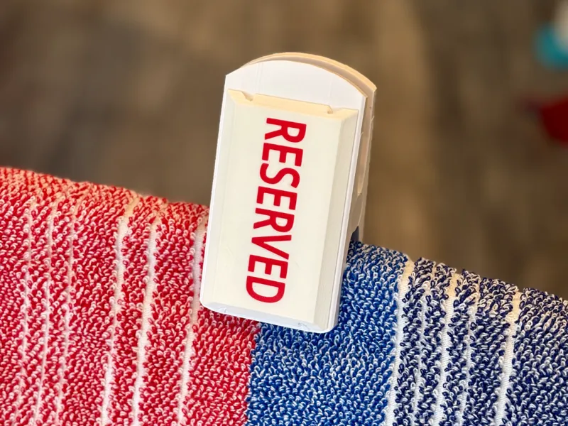 "Reserved" Towel Clip