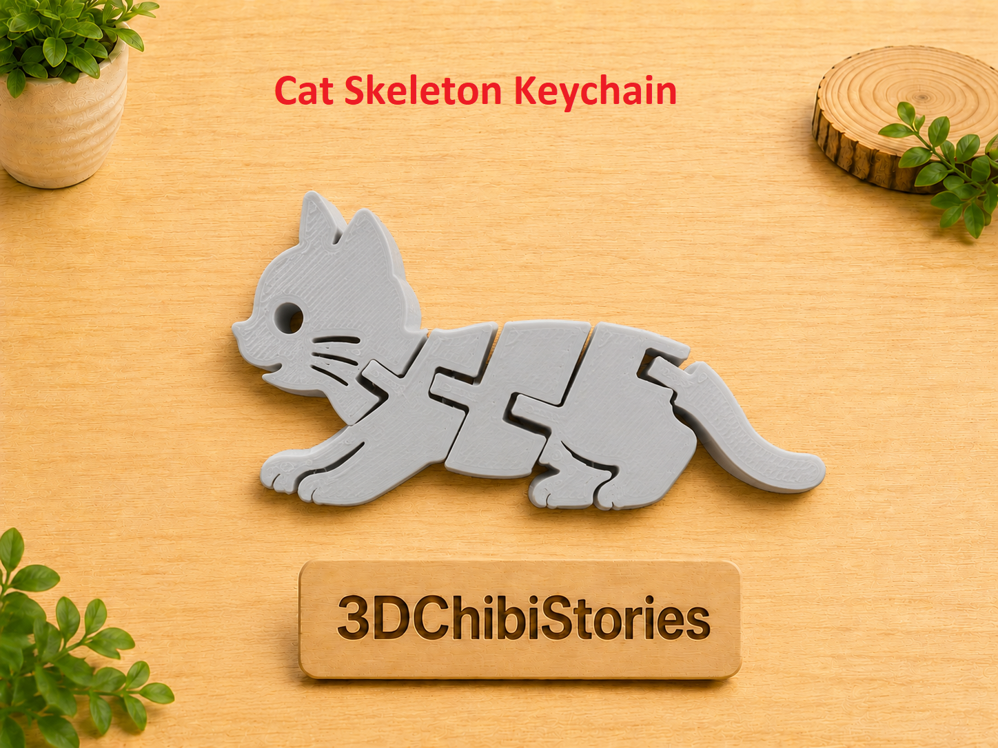 Articulated Cat #SingleColor #FreeThePrint