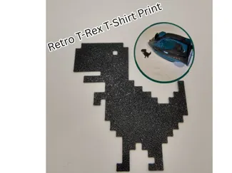 Retro T-Rex T-Shirt Print