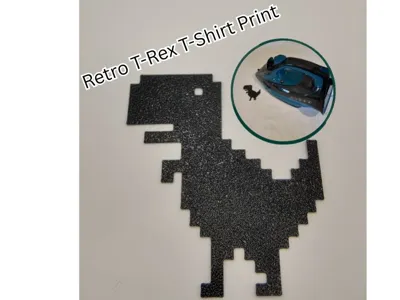 Retro T-Rex T-Shirt Print