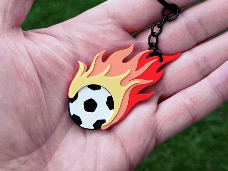 Flame Ball - Cart Coin Keychain