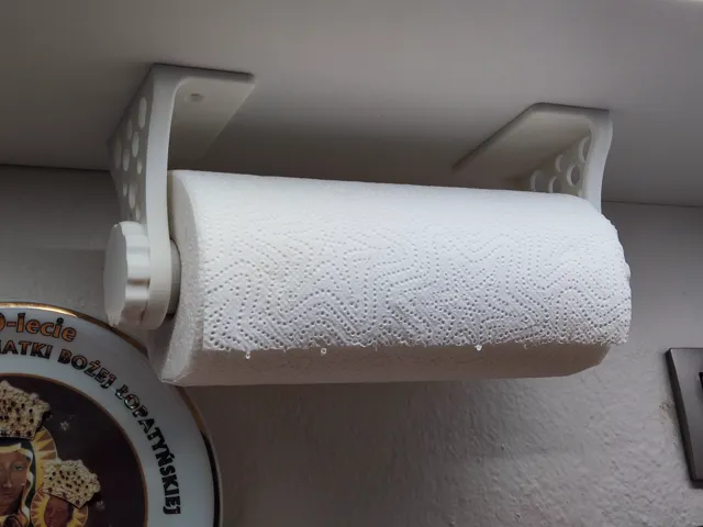 Under-cabinet kitchen paper holder
