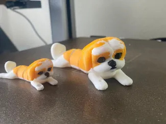 Multicolor Flexi Shih Tzu Keychain