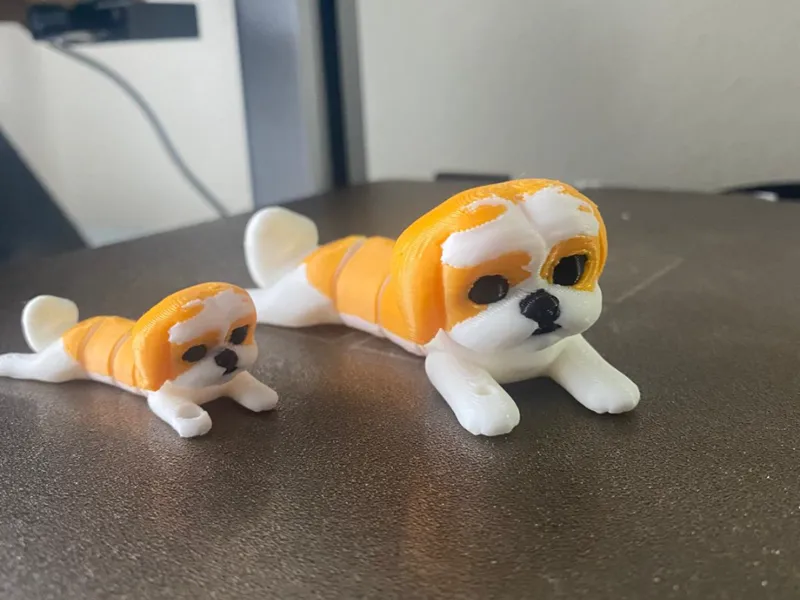 Multicolor Flexi Shih Tzu Keychain
