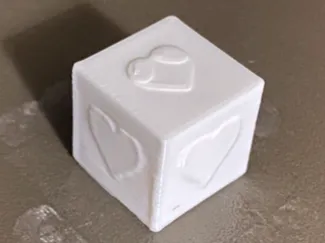 Heart shaped cube