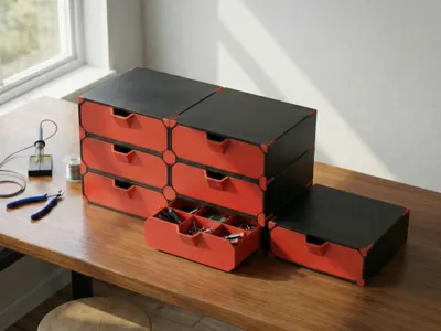 stackable storage box - desk organizer
