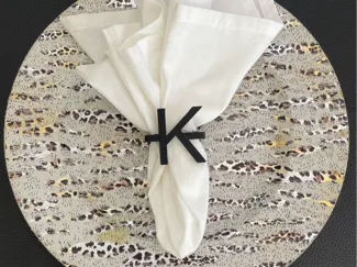 Letter K Napkin ring