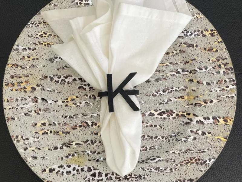 Letter K Napkin ring