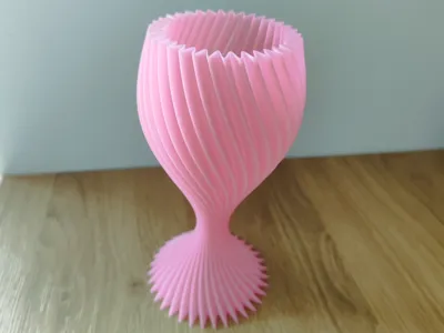 Glass Spiral Vase
