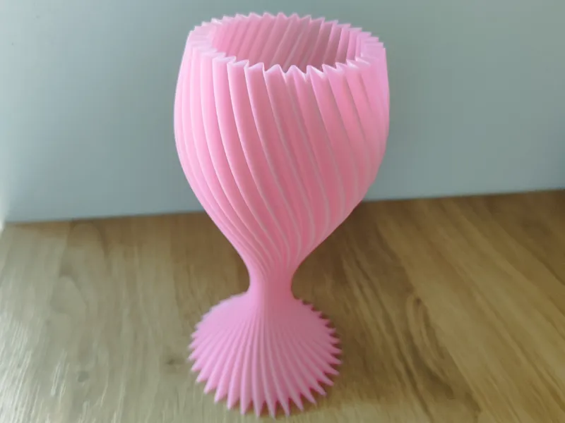 Glass Spiral Vase