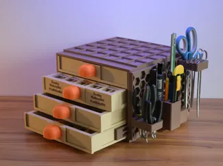 Gridfinity HSW modular full-extension drawer box
