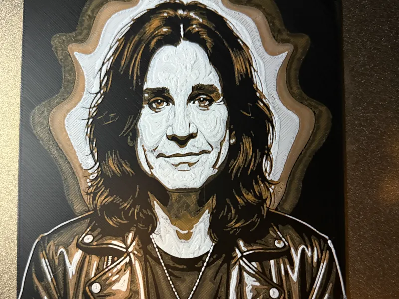 Ozzy Osbourne Tribute HueForge Painting in Color
